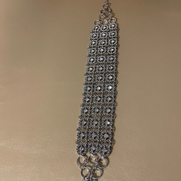 Silver Crystal Choker - Picture 1 of 5